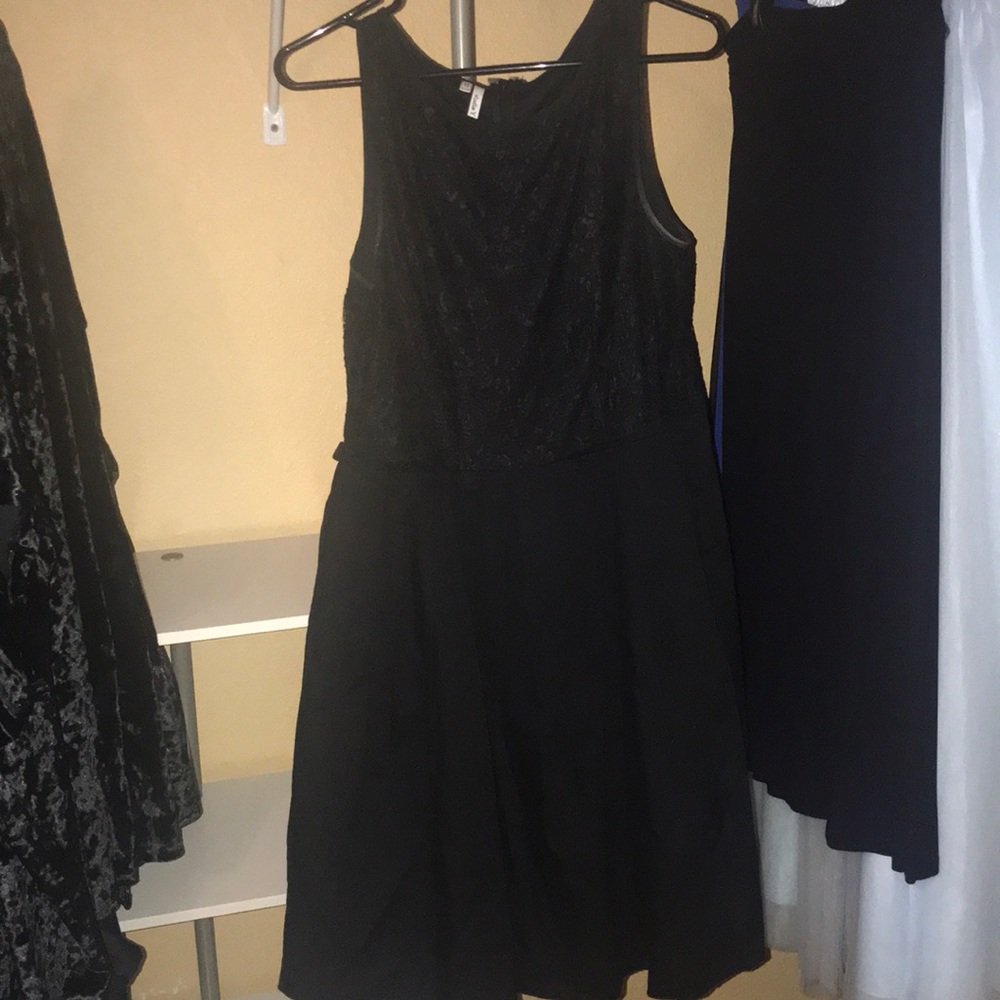 Black knee length dress